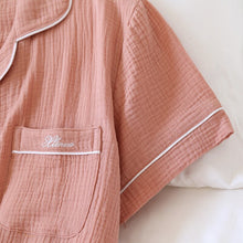 Load image into Gallery viewer, Cotton Crepe Short-Sleeved Pyjama Set