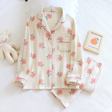 Load image into Gallery viewer, Cute Strawberry Crepe Pyjama Set