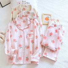 Load image into Gallery viewer, Cute Strawberry Crepe Pyjama Set