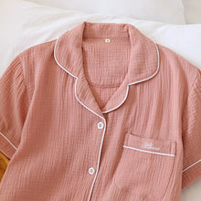 Load image into Gallery viewer, Cotton Crepe Short-Sleeved Pyjama Set