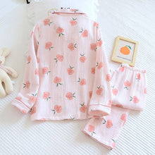 Load image into Gallery viewer, Cute Strawberry Crepe Pyjama Set
