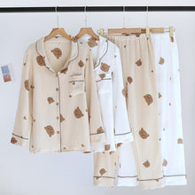 Load image into Gallery viewer, Cute Crepe Cotton Long Sleeve Pyjama Set