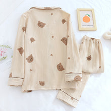 Load image into Gallery viewer, Cute Crepe Cotton Long Sleeve Pyjama Set