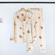 Load image into Gallery viewer, Cute Crepe Cotton Long Sleeve Pyjama Set