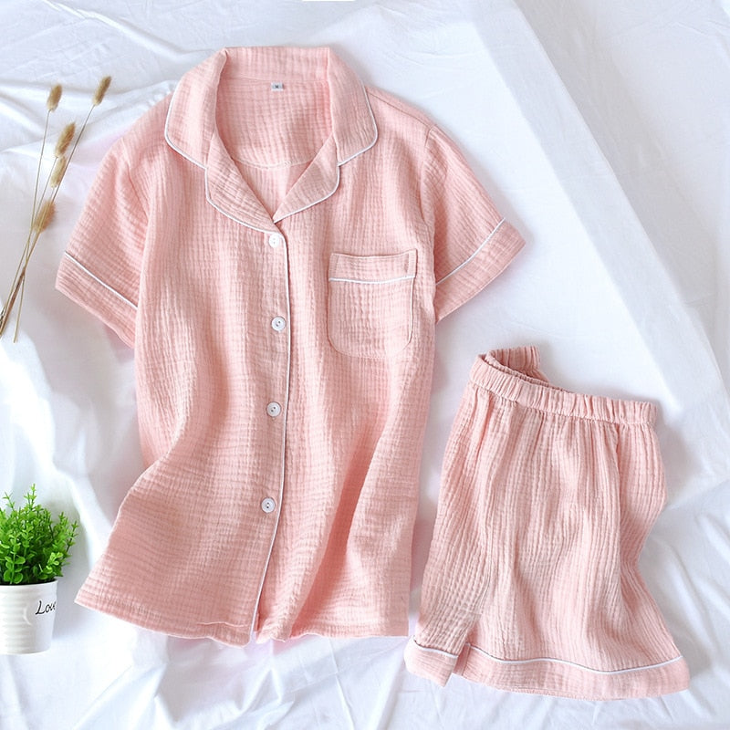 Japanese-Style Short-Sleeved Pyjama Set