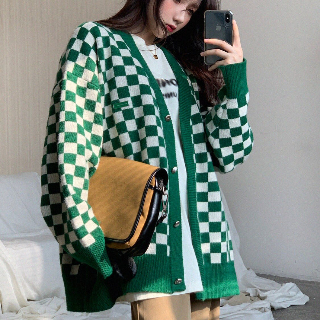 Checkerboard Cardigan