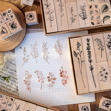 Load image into Gallery viewer, 22 Piece Wood Mounted Rubber Stamp Set
