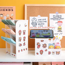 Load image into Gallery viewer, Kawaii Transparent 4 Gird Desktop Organiser
