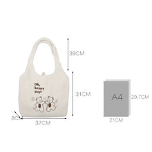 Load image into Gallery viewer, Cute Bear Embroidered Plush Bag
