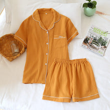 Load image into Gallery viewer, Cotton Crepe Short-Sleeved Pyjama Set
