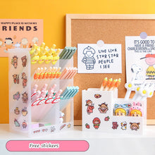 Load image into Gallery viewer, Kawaii Transparent 4 Gird Desktop Organiser
