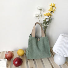 Load image into Gallery viewer, Corduroy Canvas Tote Bag
