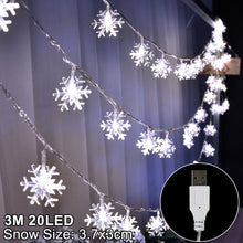 Load image into Gallery viewer, LED Snowflake Hanging Lights
