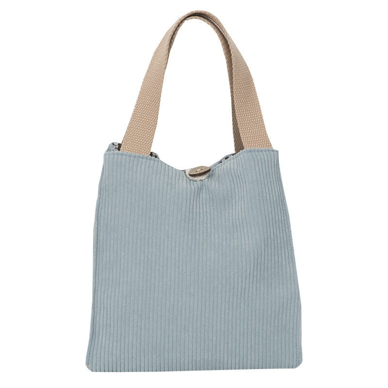 Corduroy Canvas Tote Bag