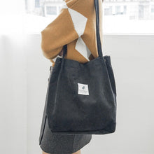 Load image into Gallery viewer, Corduroy Canvas Shoulder Bag
