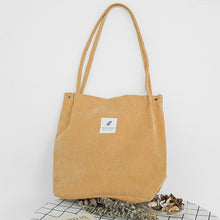 Load image into Gallery viewer, Corduroy Canvas Shoulder Bag
