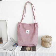 Load image into Gallery viewer, Corduroy Canvas Shoulder Bag
