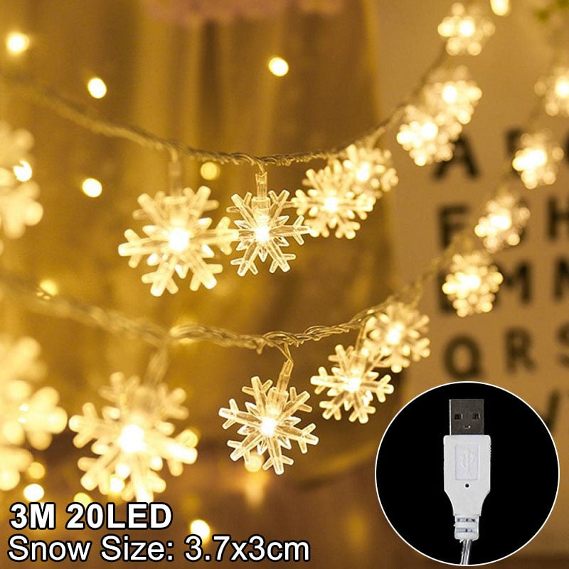 LED Snowflake Hanging Lights