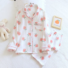 Load image into Gallery viewer, Cute Strawberry Crepe Pyjama Set
