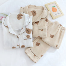 Load image into Gallery viewer, Cute Crepe Cotton Long Sleeve Pyjama Set
