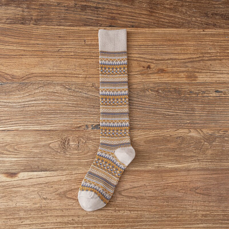 Mori Striped High Leg Socks