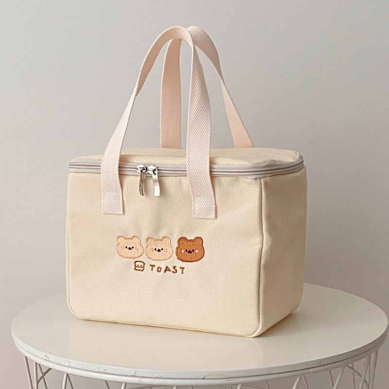 Insulated Canvas Cooler Handbag