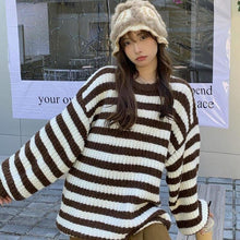 Load image into Gallery viewer, Brown/Black Striped Sweater
