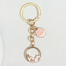 Load image into Gallery viewer, Cute Kitty Cat Enamel Keychain
