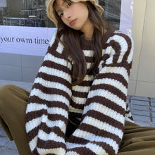 Load image into Gallery viewer, Brown/Black Striped Sweater
