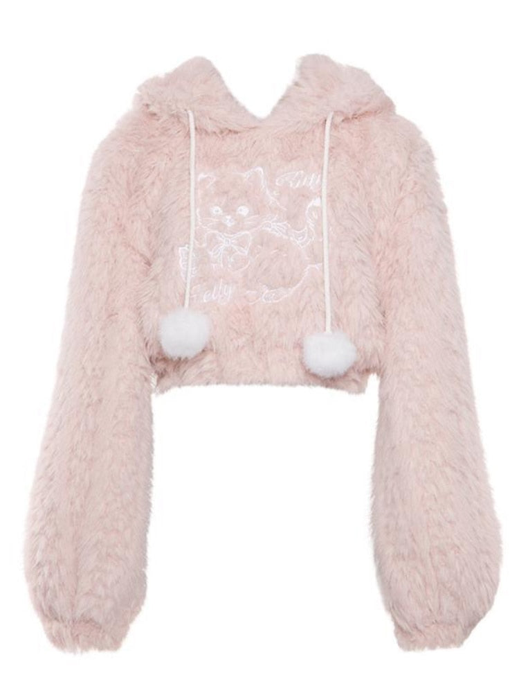 Warm Pink Plush Sweater