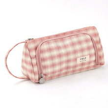 Load image into Gallery viewer, Large Capacity Plaid Pencil Case
