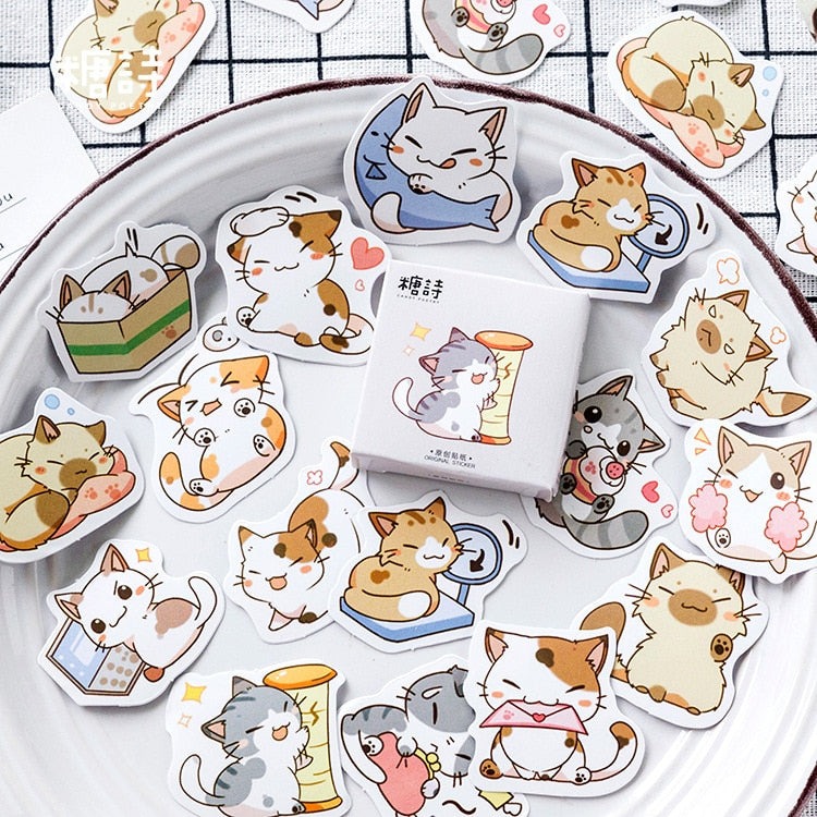 45 Piece Kitty Cat Sticker Set