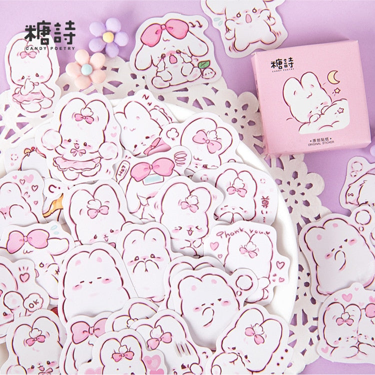 45 Piece Kawaii Character Sticker Set